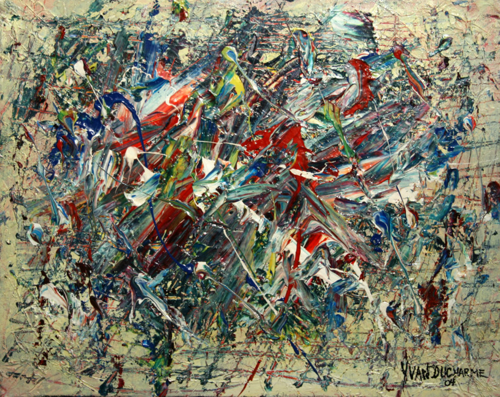 Yvan Ducharme peintre abstrait 112- Folie furieuse 20x16