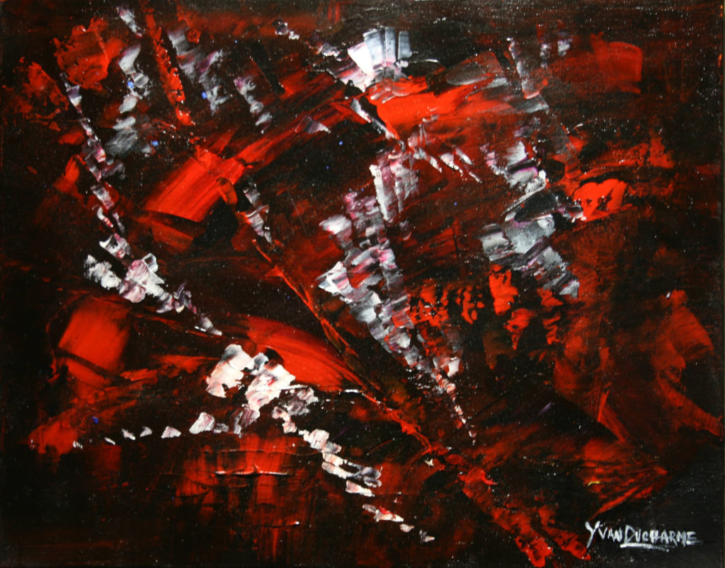 Yvan Ducharme peintre abstrait 132- Flamenco 20x16