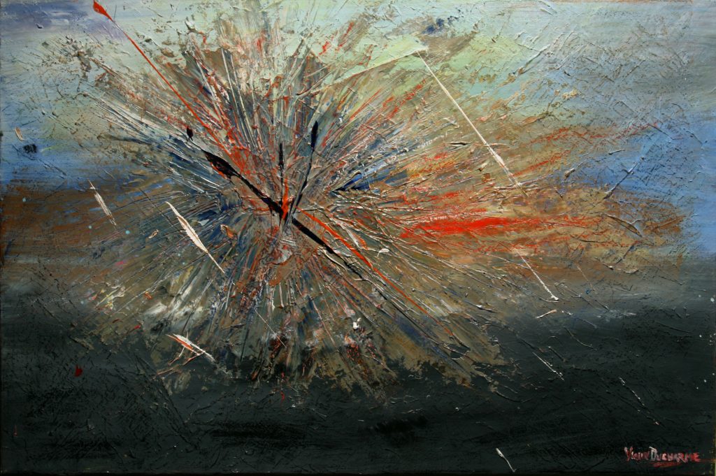 Yvan Ducharme peintre abstrait 165-Paysage explosé 30x20