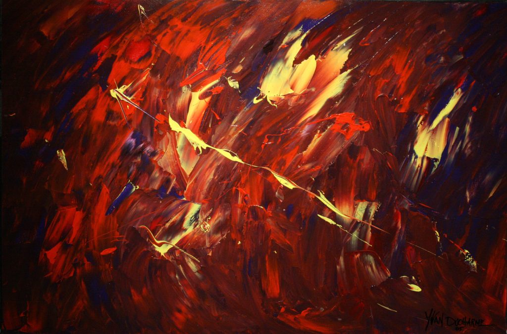 Yvan Ducharme peintre abstrait 182- Crépuscule 30x20
