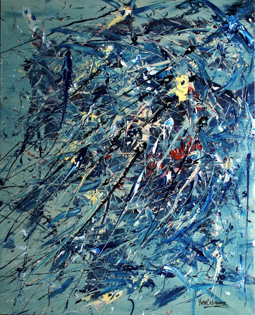 Yvan Ducharme peintre abstrait 275- Exaltation Pâques 1976 -24x30