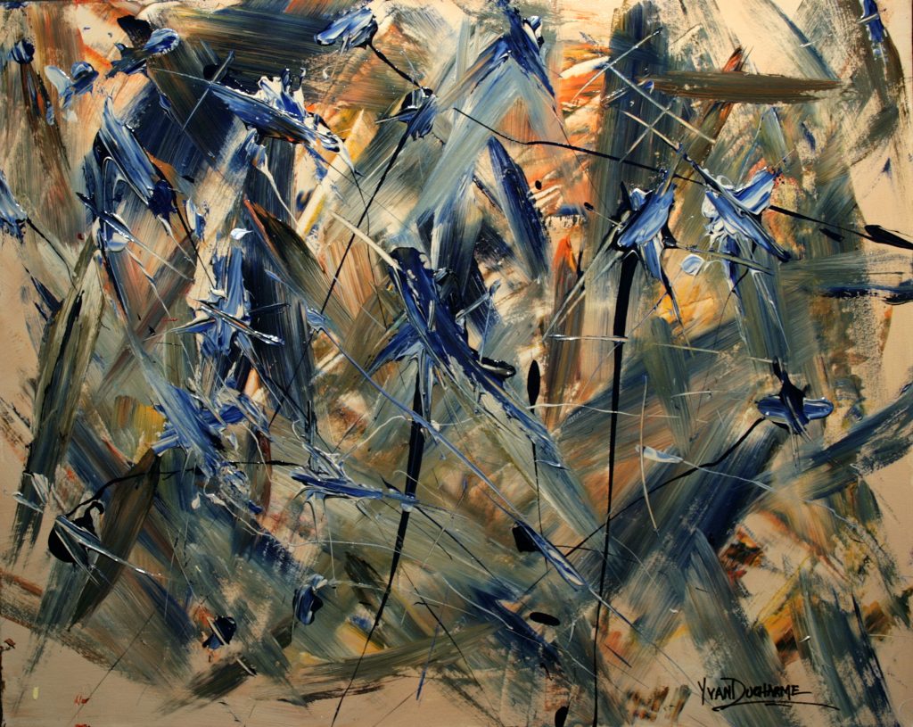 Yvan Ducharme peintre abstrait 283- Douce folie du printemps 30x24