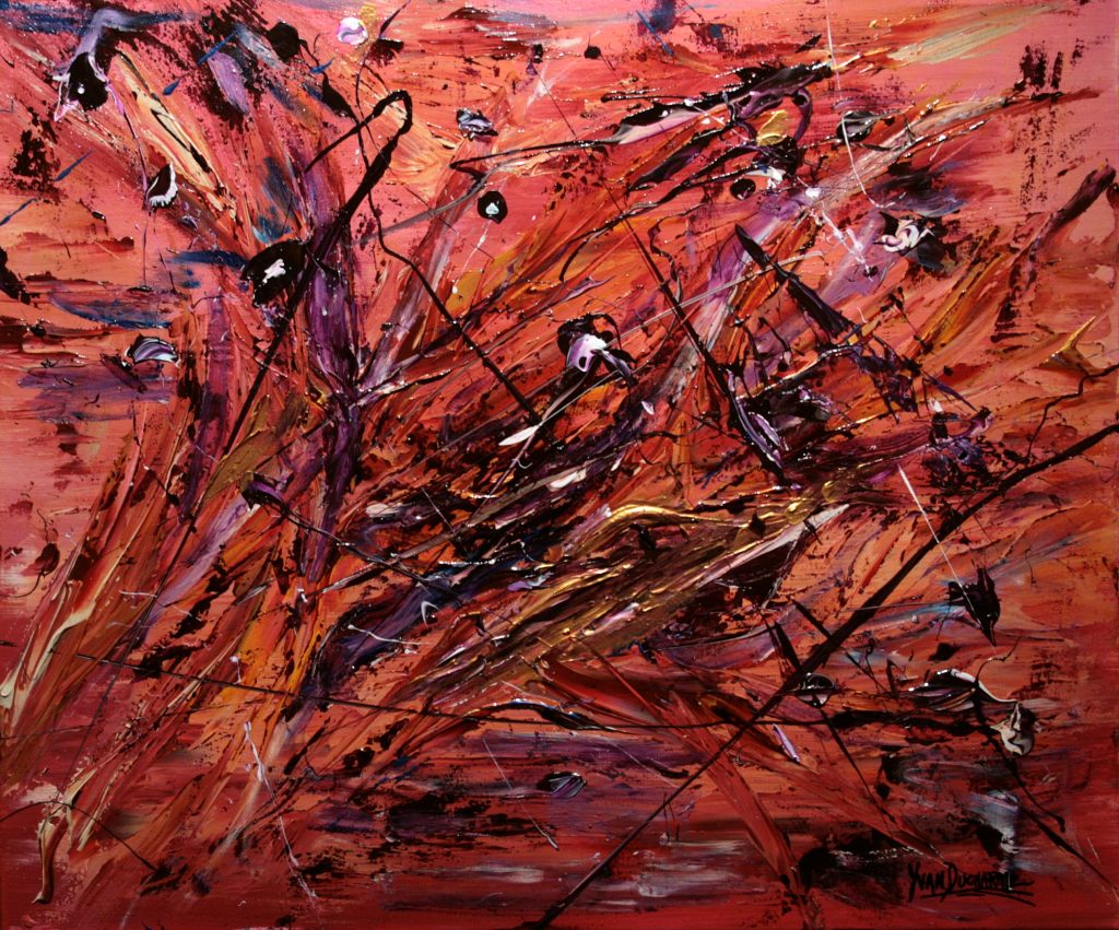 Yvan Ducharme peintre abstrait 296- Excitations de vieillesse 24x20